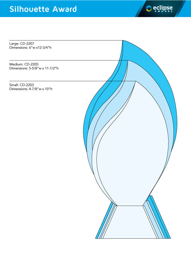 Crystal Silhouette Award Trophy Eclipse Awards   