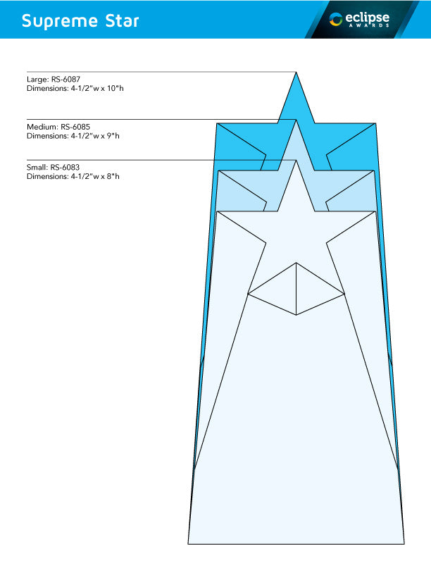 Supreme Star Crystal Award Trophy Eclipse Awards   